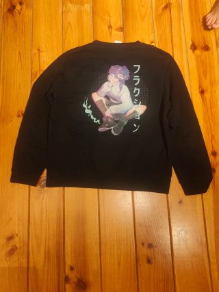 Sudadera Negra Anime Talla S