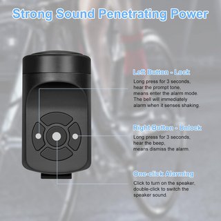 Timbre Bicicleta Eléctrico 120dB Impermeable