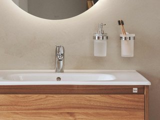 Mueble Baño Roca Tenet Nogal 2 Cajones
