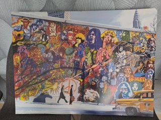 Lámina Historia del Rock 60x80 Vintage Rare