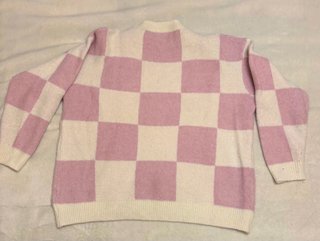 Jersey cuadros rosa y blanco