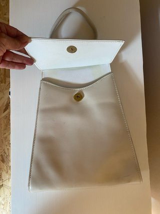 Bolso de mano piel blanco