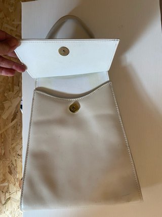 Bolso de mano piel blanco