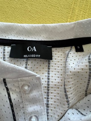 Camisa C&A Rayas Blancas y Negras Talla S
