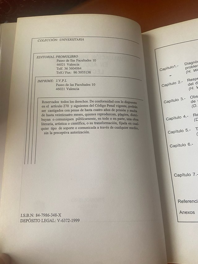 Libro Evaluación psicológica en adultos