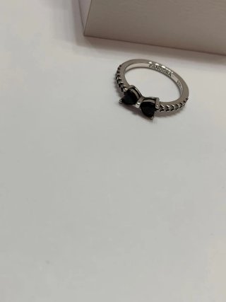 Anillo Pandora Lazo Negro Plata