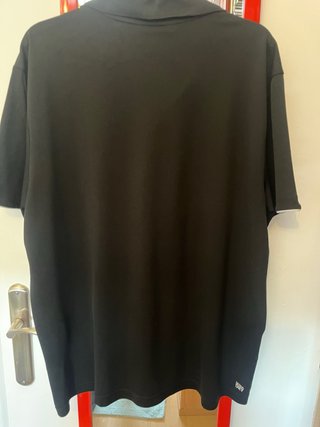 Polo Lacoste Negro Manga Corta Talla XXL.