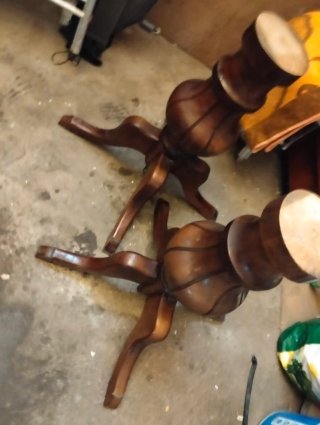 Patas de madera para mesa (2 unidades)