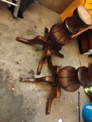 Patas de madera para mesa (2 unidades)