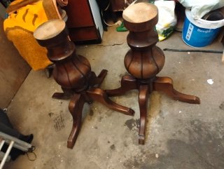 Patas de madera para mesa (2 unidades)