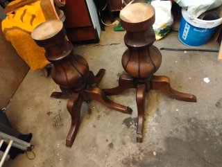 Patas de madera para mesa (2 unidades)