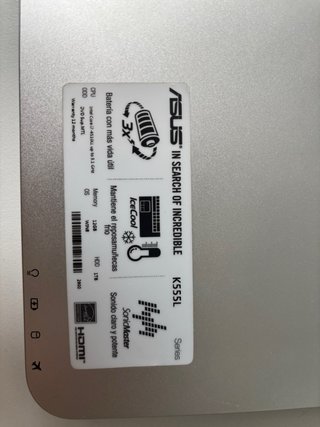 Portátil ASUS K555L Plata/Negro