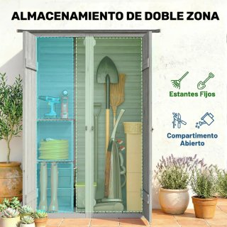 Caseta Jardín Madera 115x53x156 cm