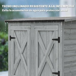 Caseta Jardín Madera 115x53x156 cm