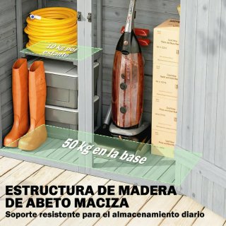 Caseta Jardín Madera 115x53x156 cm