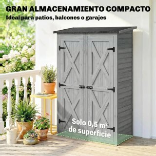 Caseta Jardín Madera 115x53x156 cm