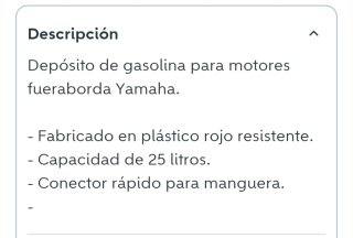 Depósito Gasolina Yamaha Fueraborda dos