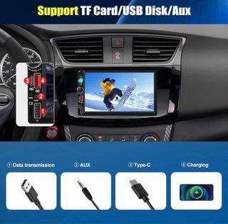 Radio Coche 2 DIN 7” CarPlay Android Auto