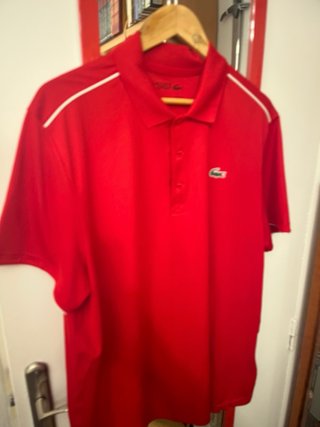 Polo Lacoste Rojo Manga Corta
