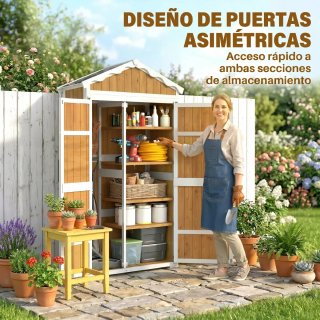 Caseta Jardín Madera 105x55x179 cm