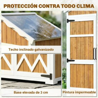 Caseta Jardín Madera 105x55x179 cm