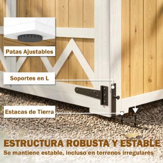 Caseta Jardín Madera 105x55x179 cm