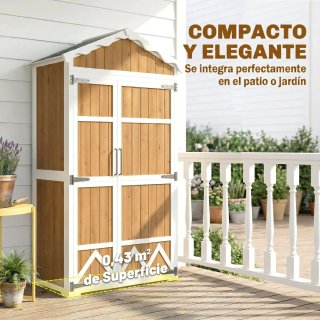 Caseta Jardín Madera 105x55x179 cm