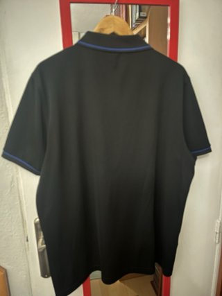 Polo Lacoste negro manga corta