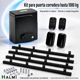 Kit Motor Puerta Corredera 1000kg + 4 Cremalleras
