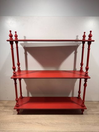 ESTANTERÍA VINTAGE MADERA ROJA