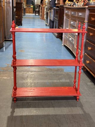 ESTANTERÍA VINTAGE MADERA ROJA