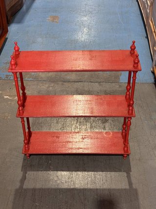 ESTANTERÍA VINTAGE MADERA ROJA