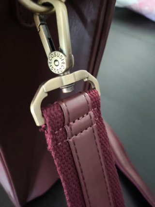 Bolso cartera oficina ECOSUSI cuero granate