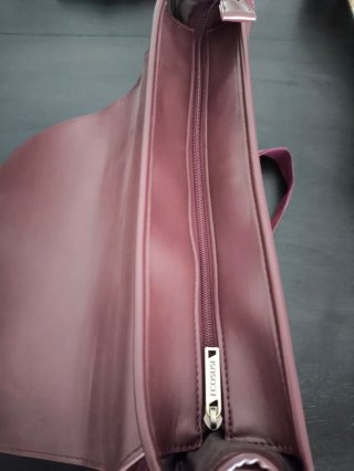 Bolso cartera oficina ECOSUSI cuero granate
