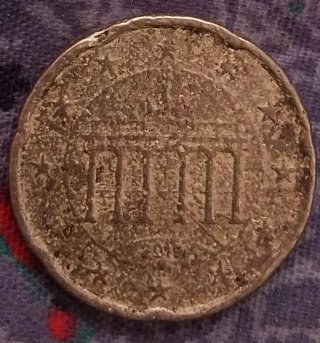 Moneda 20 céntimos Euro Alemania 2019 ceca ciega..