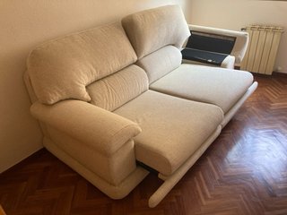 Sofá-cama 3 plazas tela beige