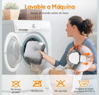 Manta Eléctrica Espalda y Cuello Gris