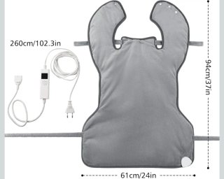 Manta Eléctrica Espalda y Cuello Gris