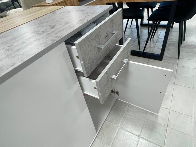 Aparador moderno blanco y gris