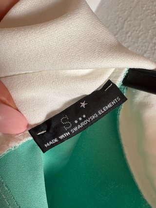 Vestido verde y blanco talla S