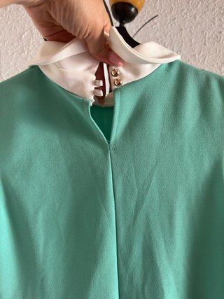 Vestido verde y blanco talla S