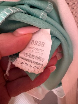 Vestido verde y blanco talla S