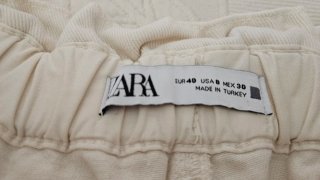 Pantalón Zara Beige Paperbag