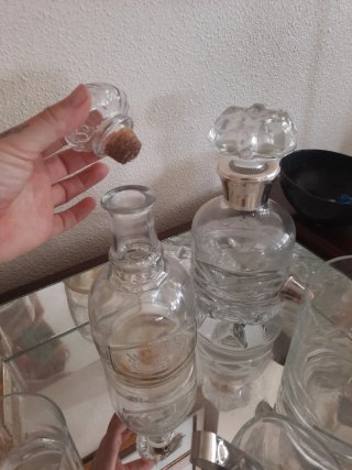 Juego de Licor/Whisky con Apliques de Plata Vintag