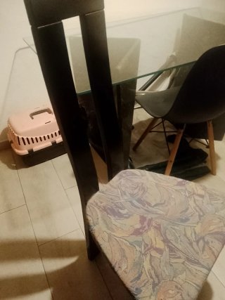 Mesa Cristal y Mármol Negra