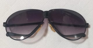 Gafas Vintage Pegables Negro/Dorado