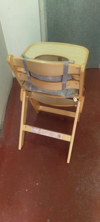 Trona infantil madera con cojín