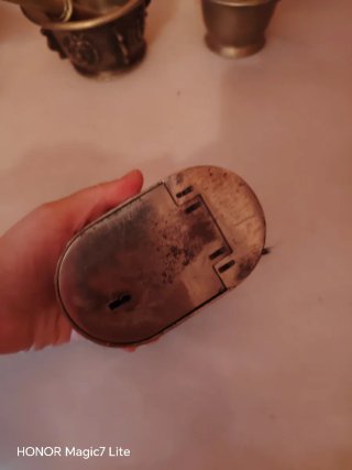 Antigua Hucha Metálica de Banco con Llave Original