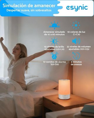 Despertador con simulación de amanecer