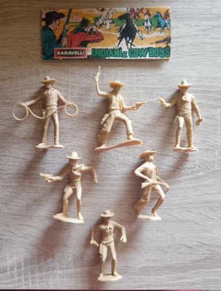 Set di 6 Soldatini Cowboy  Baravelli